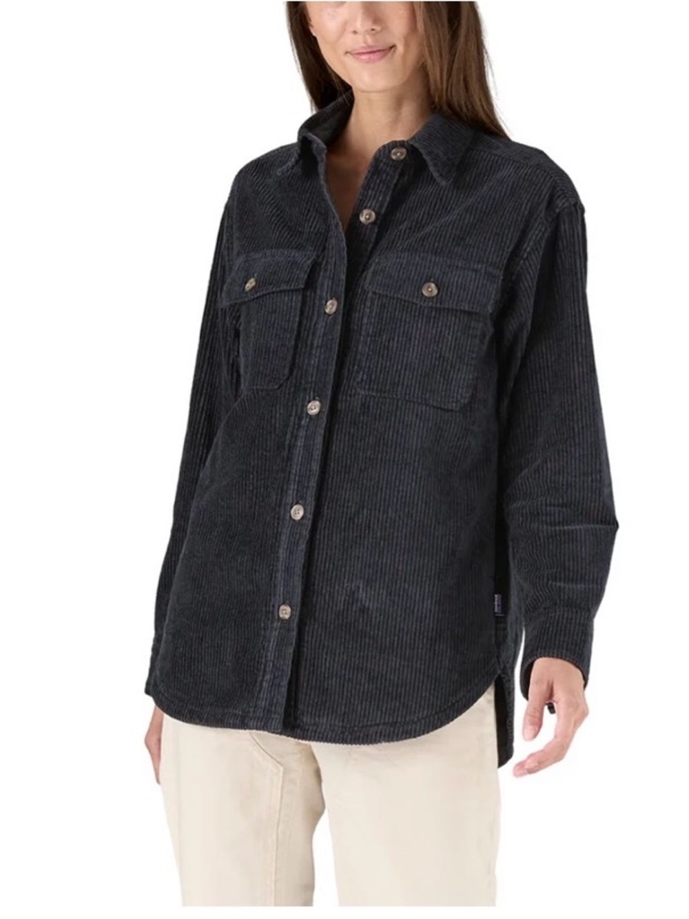 Patagonia Women's Pitch Blue Corduroy Overshirt Jacket size XL